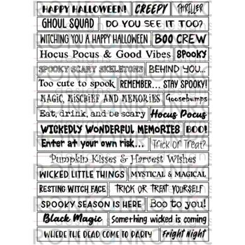 RONRON DESIGNS RONRON DESIGNS HALLOWEEN - AUTOCOLLANTS BLANC (ANGLAIS)