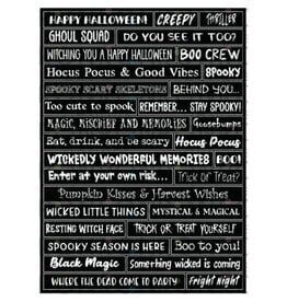 RONRON DESIGNS RONRON DESIGNS HALLOWEEN - AUTOCOLLANTS NOIR (ANGLAIS)