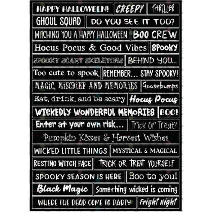 RONRON DESIGNS RONRON DESIGNS HALLOWEEN - BLACK STICKERS (ENGLISH)