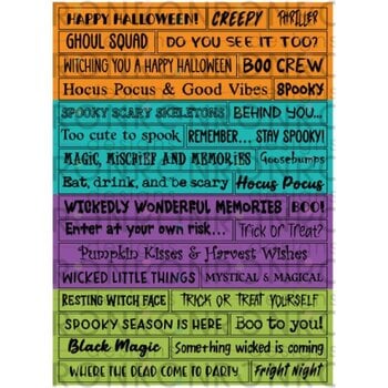RONRON DESIGNS RONRON DESIGNS HALLOWEEN - AUTOCOLLANTS COULEURS VIVES (ANGLAIS)