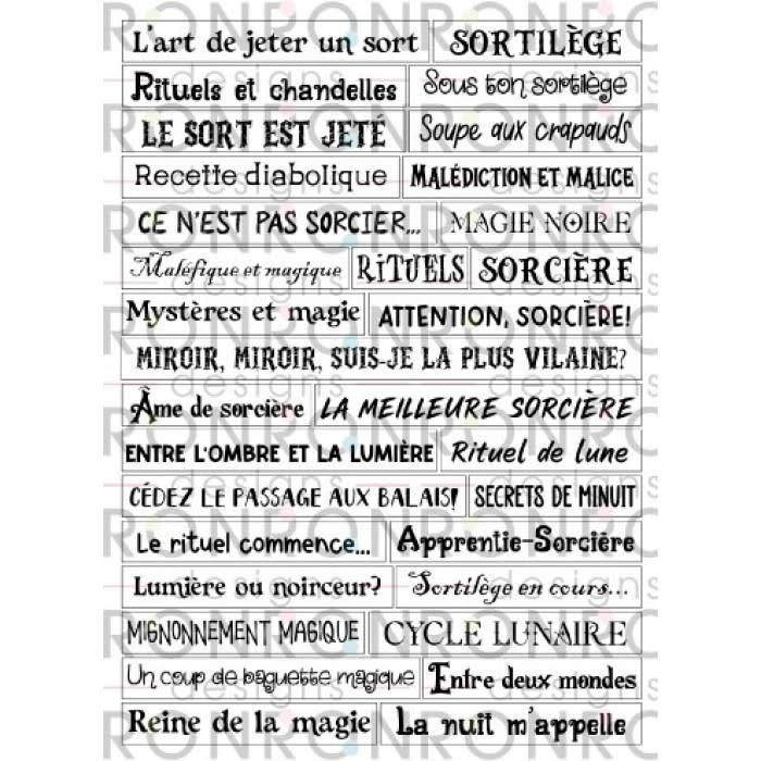 RONRON DESIGNS RONRON DESIGNS SORCIÈRES MALÉFIQUES - WHITE STICKERS