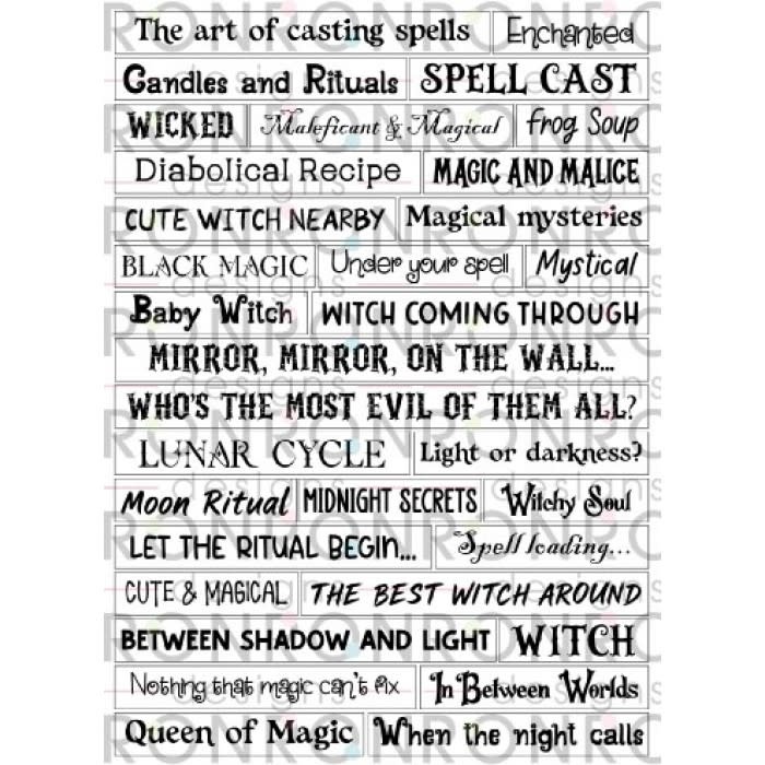 RONRON DESIGNS RONRON DESIGNS WICKED WITCHES - WHITE STICKERS