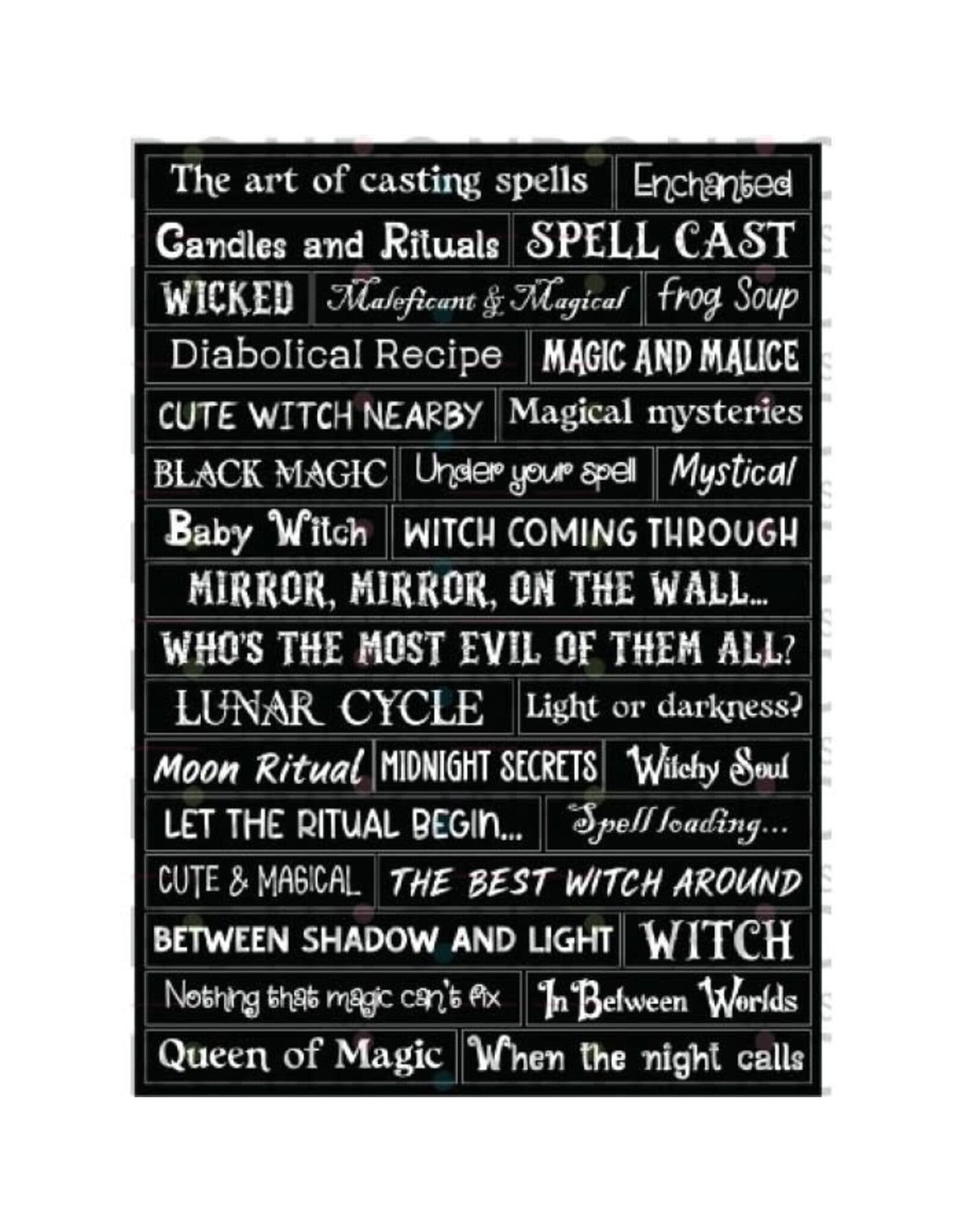 RONRON DESIGNS RONRON DESIGNS WICKED WITCHES - BLACK STICKERS
