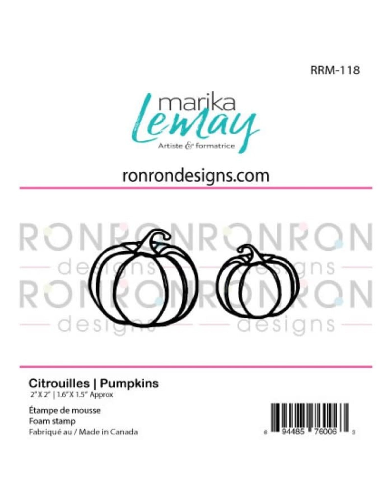RONRON DESIGNS RONRON DESIGNS MARIKA LEMAY - CITROUILLES ENSEMBLE D'ÉTAMPES DE MOUSSE