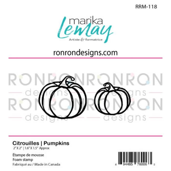 RONRON DESIGNS RONRON DESIGNS MARIKA LEMAY - CITROUILLES FOAM STAMP SET