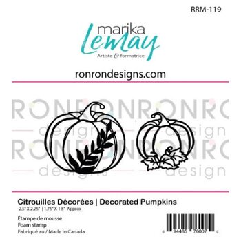 RONRON DESIGNS RONRON DESIGNS MARIKA LEMAY - CITROUILLES DÉCORÉES FOAM STAMP SET