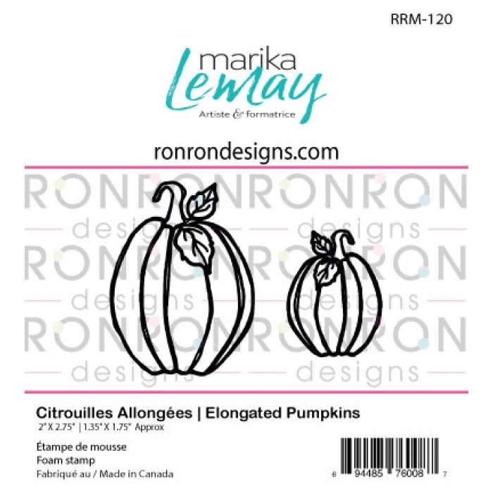 RONRON DESIGNS RONRON DESIGNS MARIKA LEMAY - CITROUILLES ALLONGÉES FOAM STAMP SET