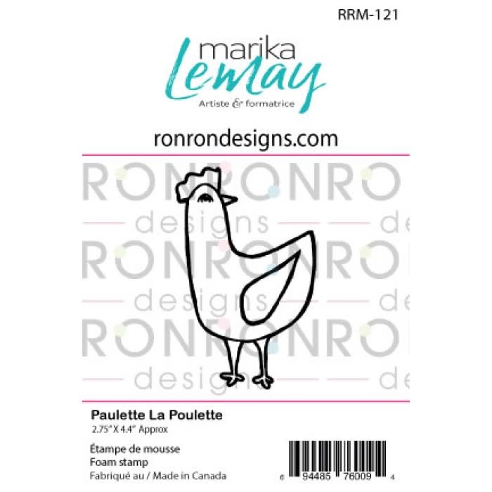 RONRON DESIGNS RONRON DESIGNS MARIKA LEMAY - PAULETTE LA POULETTE FOAM STAMP