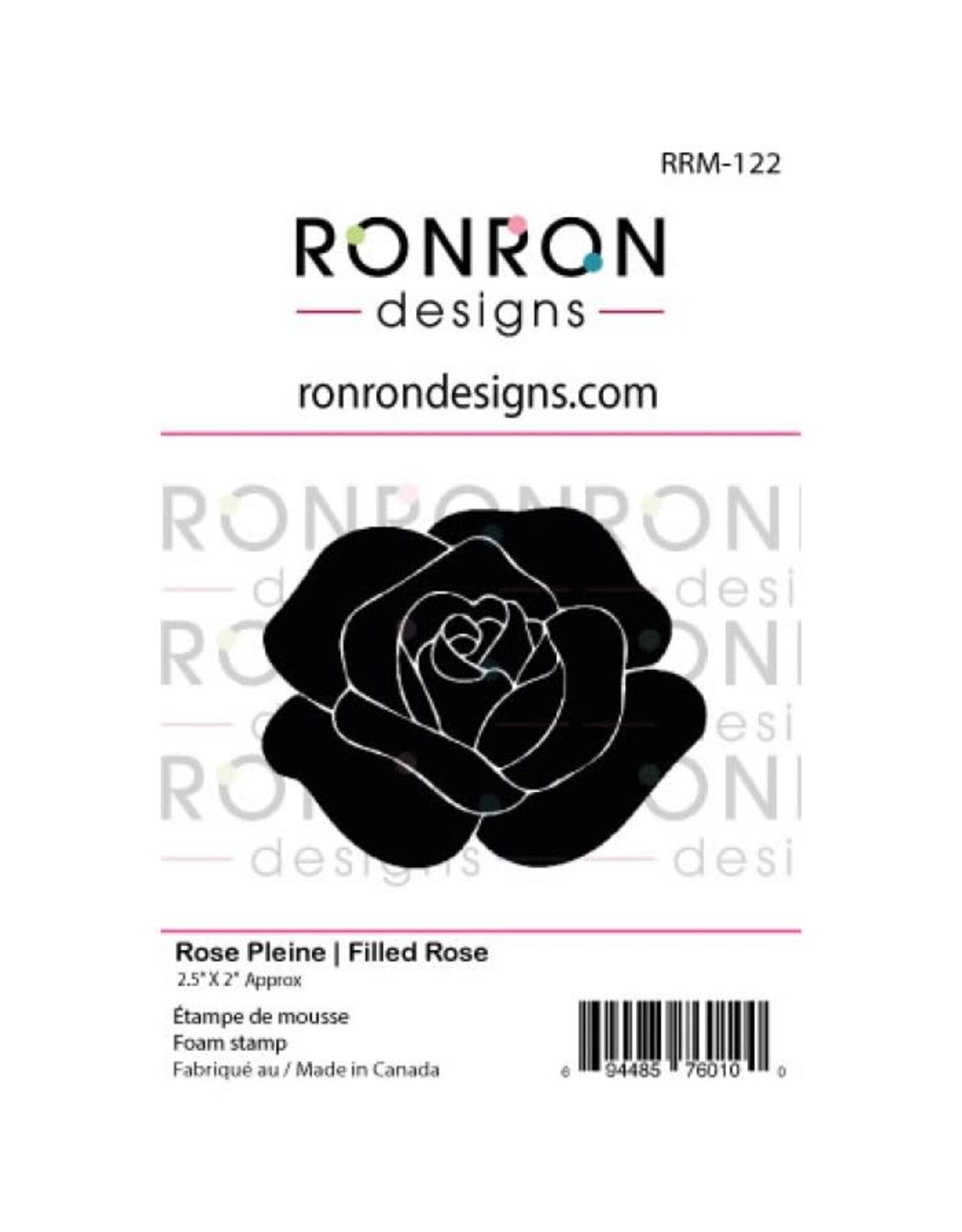 RONRON DESIGNS RONRON DESIGNS ROSE PLEINE FOAM STAMP
