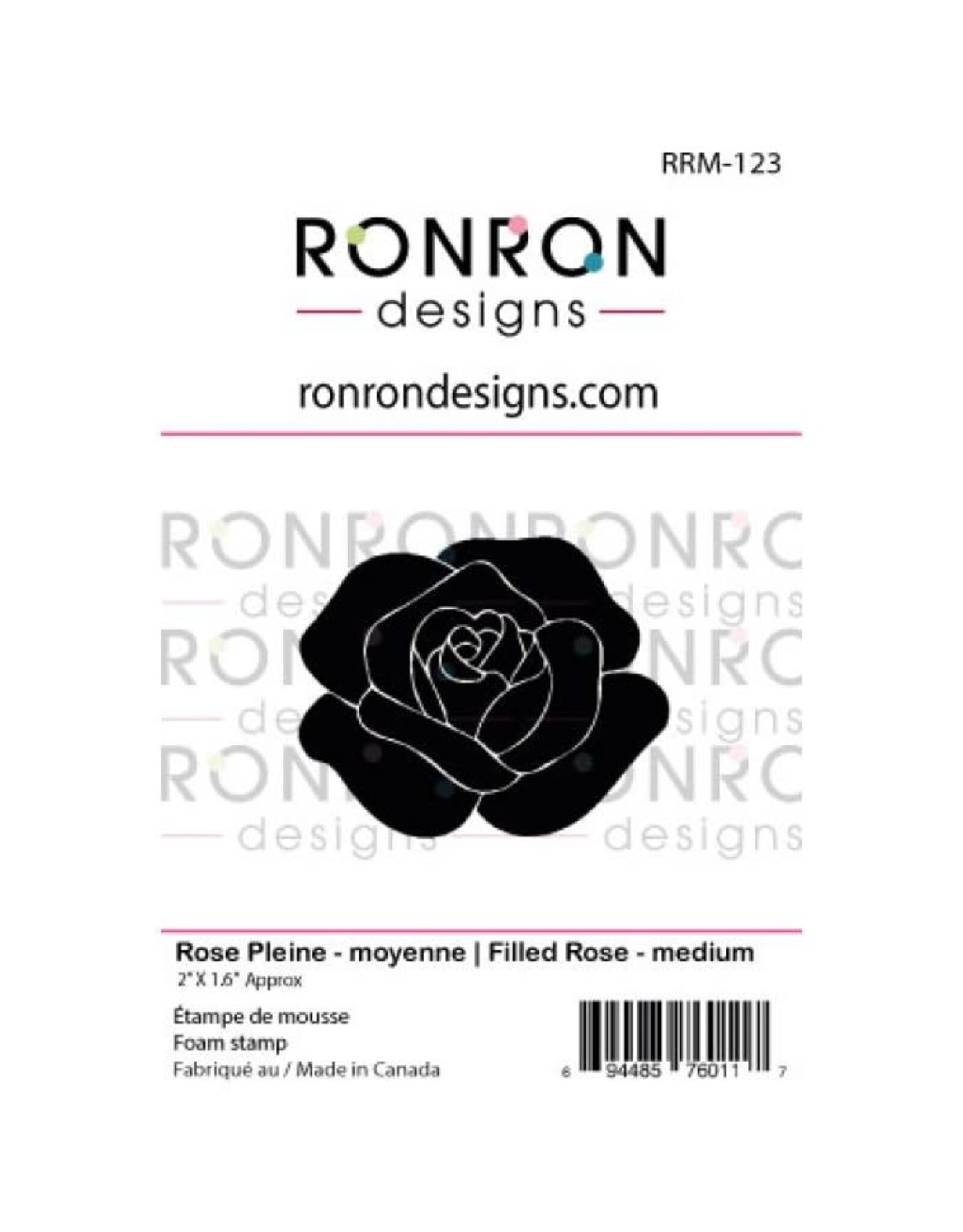 RONRON DESIGNS RONRON DESIGNS ROSE PLEINE MOYENNE FOAM STAMP