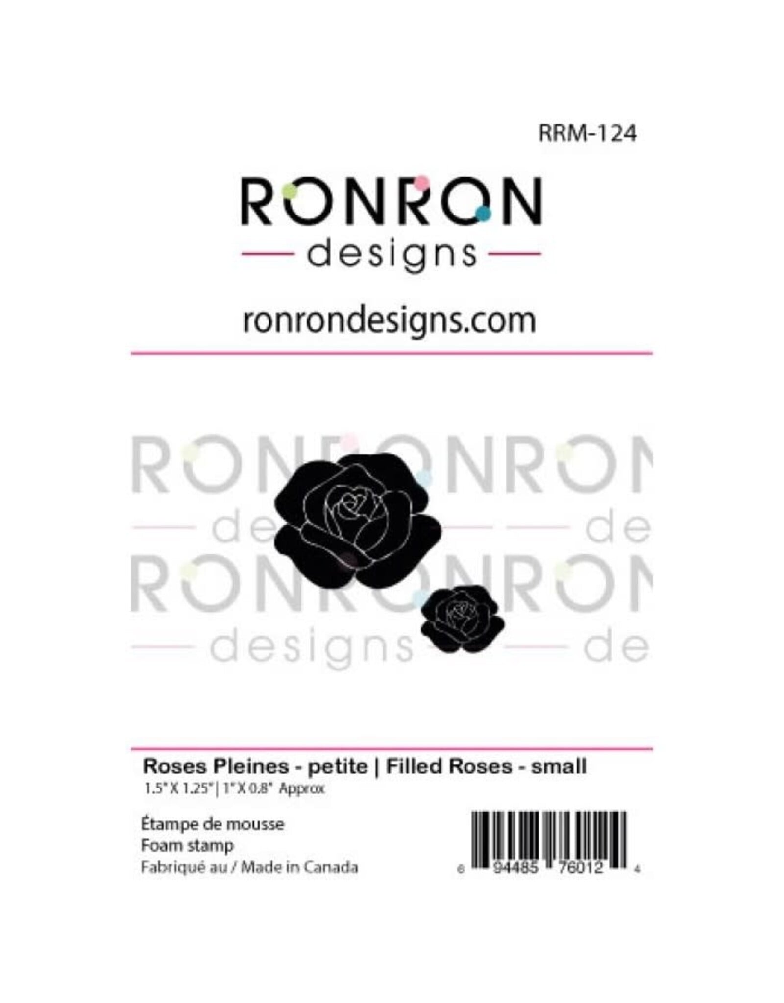 RONRON DESIGNS RONRON DESIGNS ROSE PLEINE PETITE FOAM STAMP SET
