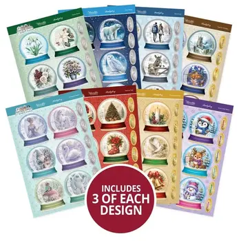 HUNKYDORY CRAFTS LTD. HUNKYDORY UNE NOËL BLANC BOULES À NEIGES TOPPERS