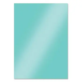 HUNKYDORY CRAFTS LTD. HUNKYDORY FROSTED GREEN A4 MIRRI CARD ESSENTIALS 10 SHEETS