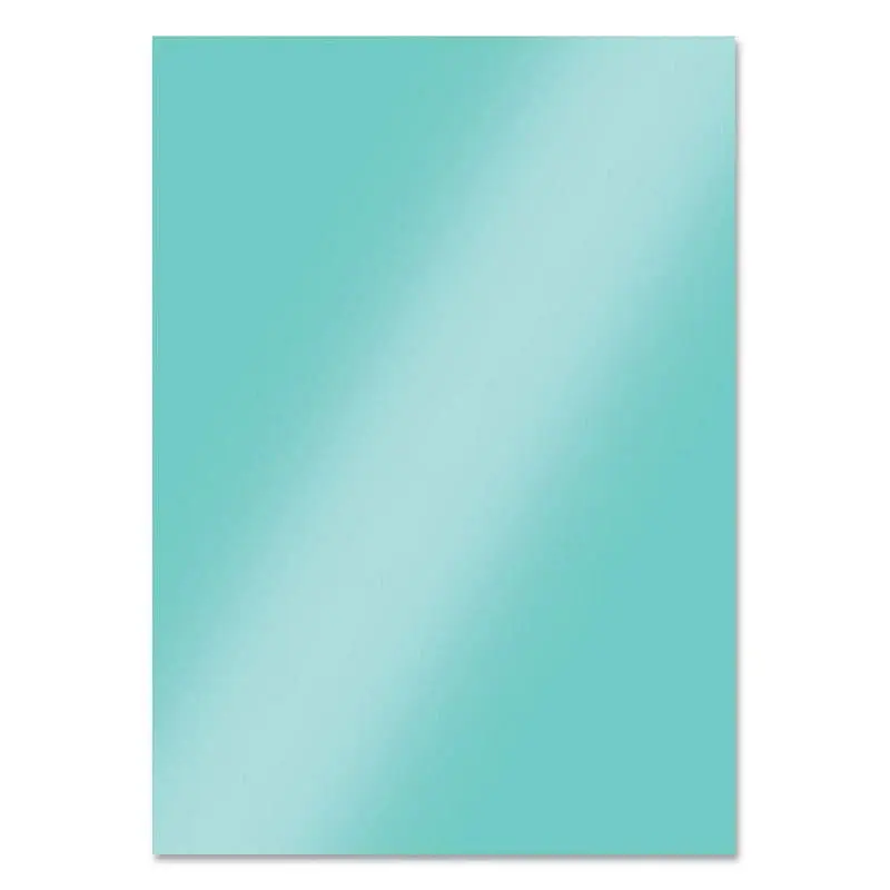 HUNKYDORY CRAFTS LTD. HUNKYDORY FROSTED GREEN A4 MIRRI CARD ESSENTIALS 10 SHEETS