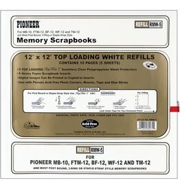 PIONEER PIONEER MEMORY SCRAPBOOKS BLANC 12X12 RECHARGES DE PAGES