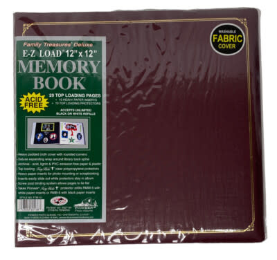 PIONEER PIONEER FAMILY TREASURES MEMORY BOOK BURGUNDY 12x12 ALBUM
