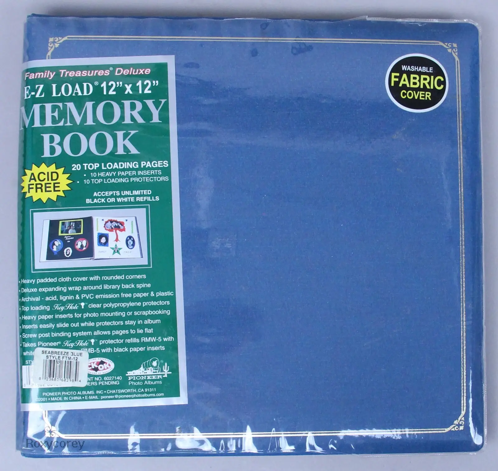 PIONEER PIONEER FAMILY TREASURES MEMORY BOOK SEA BREEZE BLUE 12x12 ALBUM