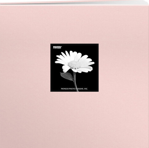 PIONEER PIONEER BOOK CLOTH COVER BLUSH PINK 12x12 POST BOUND ALBUM WITH WINDOW