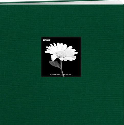 PIONEER PIONEER BOOK CLOTH COVER EMERALD GREEN 12x12 POST BOUND ALBUM WITH WINDOW