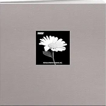 PIONEER PIONEER BOOK CLOTH COVER PLATINUM GREY 8x8 POST BOUND ALBUM WITH WINDOW