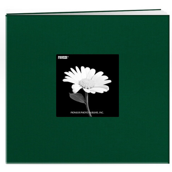 PIONEER PIONEER BOOK CLOTH COVER EMERALD GREEN 8x8 POST BOUND ALBUM WITH WINDOW
