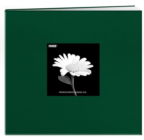 PIONEER PIONEER BOOK CLOTH COVER EMERALD GREEN 8x8 POST BOUND ALBUM WITH WINDOW