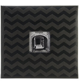 PIONEER PIONEER NOIR CHEVRON GAUFRÉ 12x12 ALBUM
