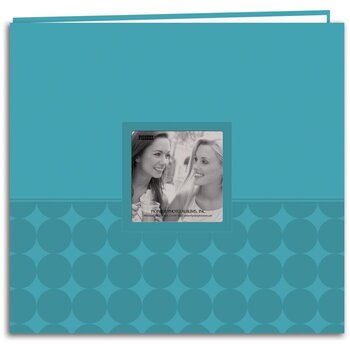 PIONEER PIONEER AQUA EMBOSSED DOT POST-BOUND 12x12 ALBUM WITH WINDOW
