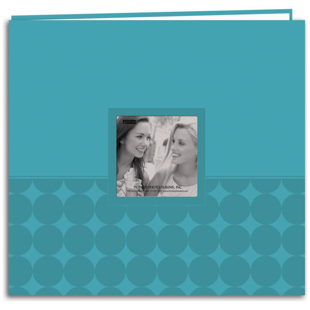 PIONEER PIONEER AQUA EMBOSSED DOT POST-BOUND 12x12 ALBUM WITH WINDOW