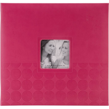 PIONEER PIONEER PINK EMBOSSED DOT POST-BOUND 12x12 ALBUM WITH WINDOW
