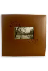 PIONEER PIONEER BRUN FLORAL GAUFRÉ LEATHERETTE 12x12 ALBUM AVEC CADRE