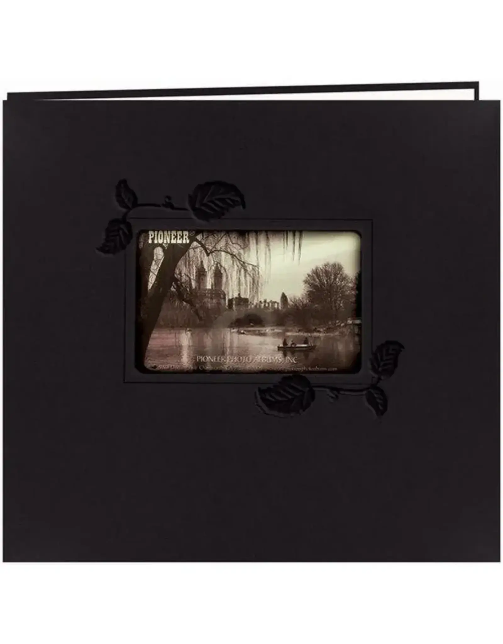 PIONEER PIONEER LIERRE NOIR GAUFRÉ LEATHERETTE 12x12 ALBUM AVEC CADRE