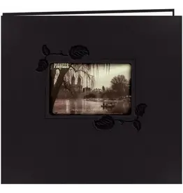 PIONEER PIONEER LIERRE NOIR GAUFRÉ LEATHERETTE 12x12 ALBUM AVEC CADRE