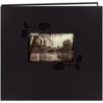 PIONEER PIONEER LIERRE NOIR GAUFRÉ LEATHERETTE 12x12 ALBUM AVEC CADRE