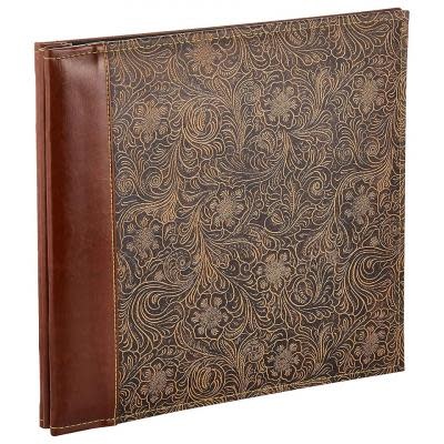 PIONEER PIONEER BROWN SCROLL EMBOSSED LEATHERETTE 12x12 ALBUM