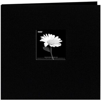 PIONEER PIONEER BOOK CLOTH COVER BLACK 8x8 POST BOUND ALBUM WITH WINDOW