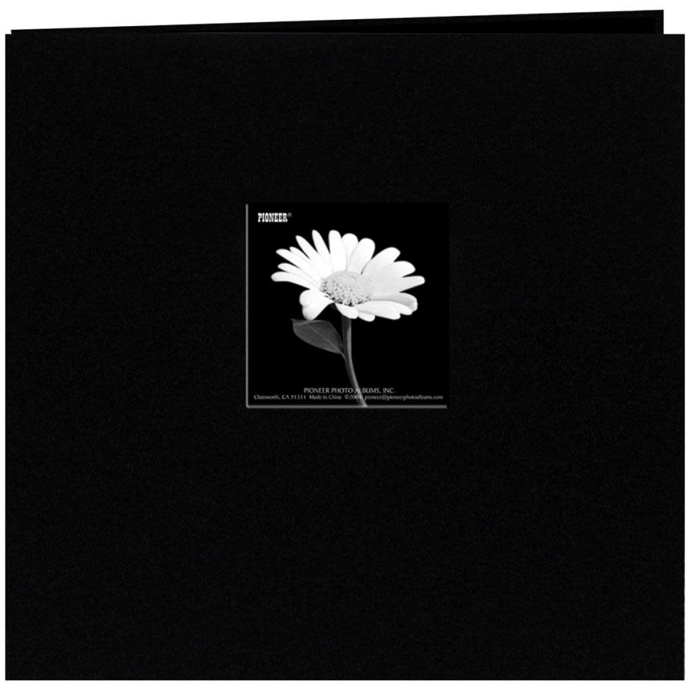PIONEER PIONEER BOOK CLOTH COVER BLACK 8x8 POST BOUND ALBUM WITH WINDOW