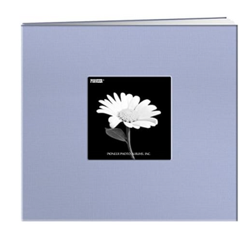 PIONEER PIONEER BOOK CLOTH COVER HEAVENLY BLUE 8x8 POST BOUND ALBUM WITH WINDOW