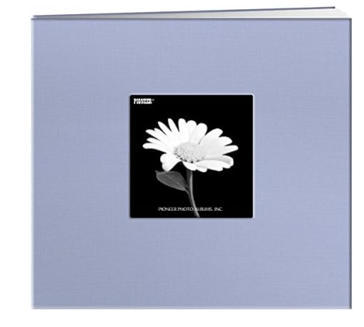 PIONEER PIONEER BOOK CLOTH COVER HEAVENLY BLUE 8x8 POST BOUND ALBUM WITH WINDOW