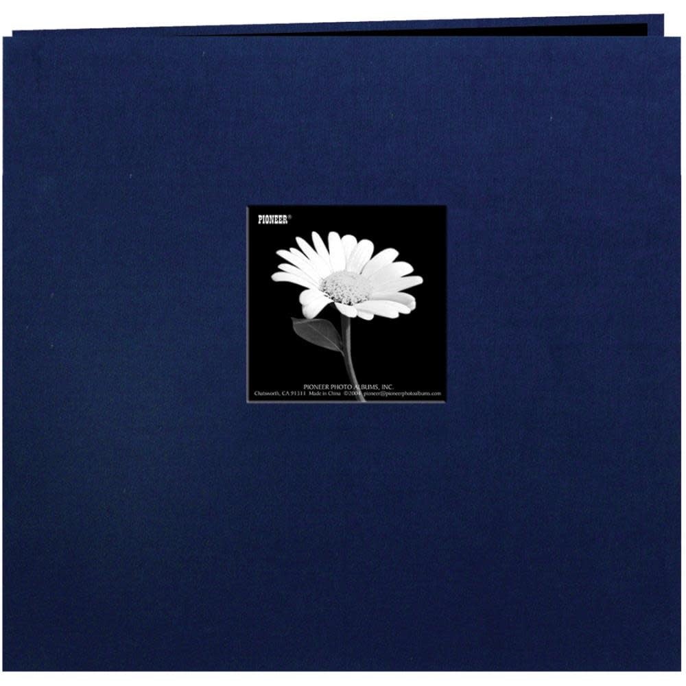 PIONEER PIONEER BOOK CLOTH COVER REGAL NAVY 8x8 POST BOUND ALBUM WITH WINDOW