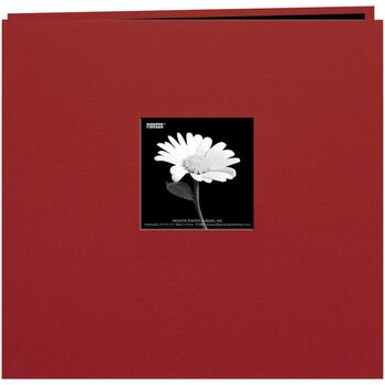 PIONEER PIONEER BOOK CLOTH COVER BURGUNDY 8x8 POST BOUND ALBUM WITH WINDOW