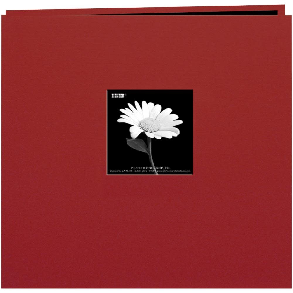PIONEER PIONEER BOOK CLOTH COVER BURGUNDY 8x8 POST BOUND ALBUM WITH WINDOW