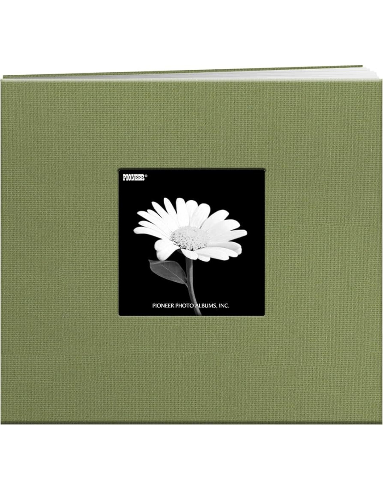 PIONEER PIONEER BOOK CLOTH COVER SAGE GREEN 8x8 POST BOUND ALBUM WITH WINDOW