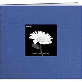 PIONEER PIONEER BOOK CLOTH COVER SKY BLUE 8x8 POST BOUND ALBUM WITH WINDOW