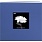 PIONEER PIONEER BOOK CLOTH COVER SKY BLUE 8x8 POST BOUND ALBUM WITH WINDOW