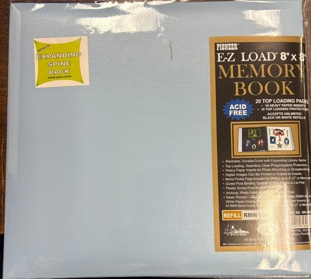 PIONEER PIONEER LEATHERETTE MEMORY BOOK PASTEL BABY BLUE 8x8 ALBUM