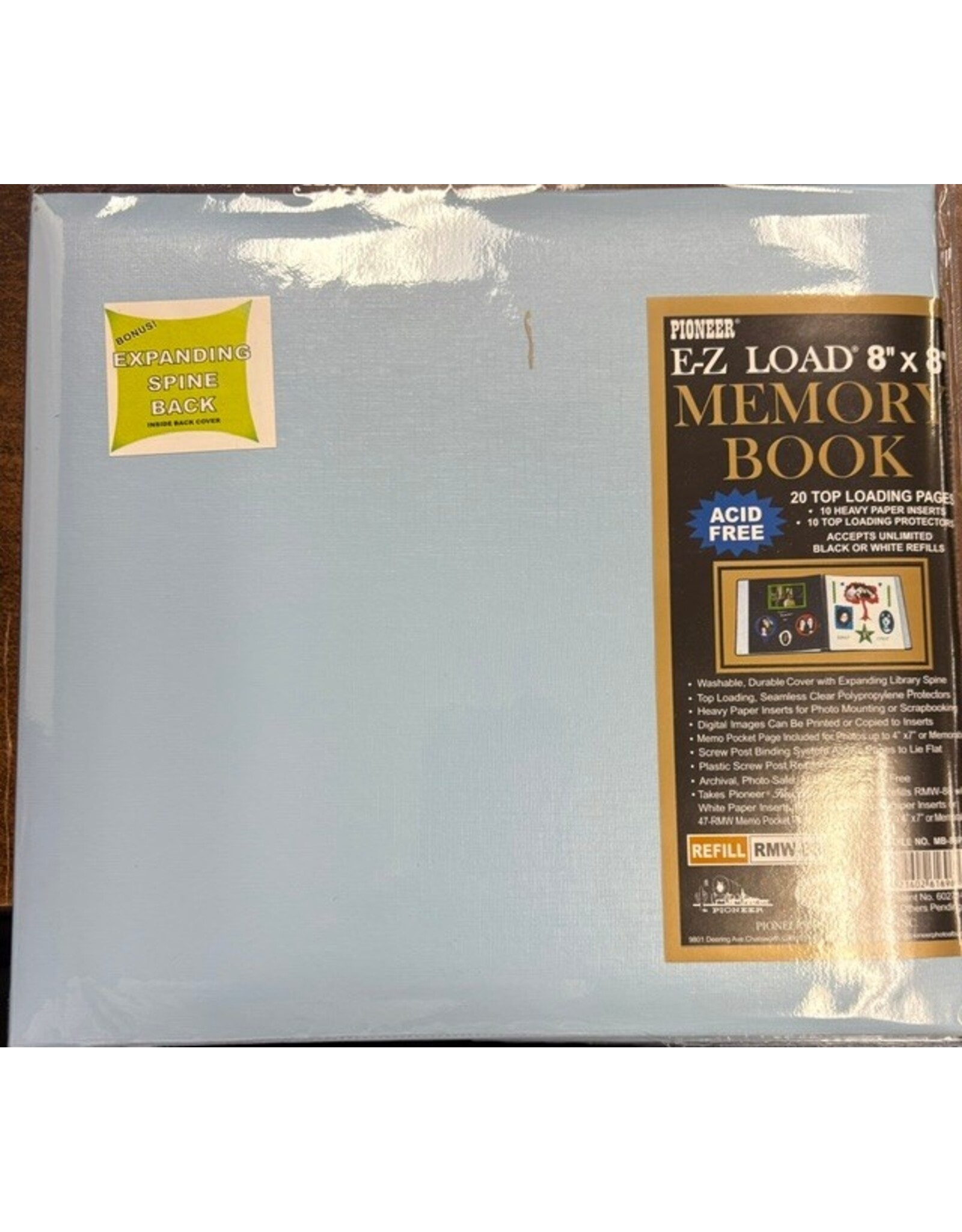 PIONEER PIONEER LEATHERETTE MEMORY BOOK PASTEL BLEU BÉBÉ 8x8 ALBUM