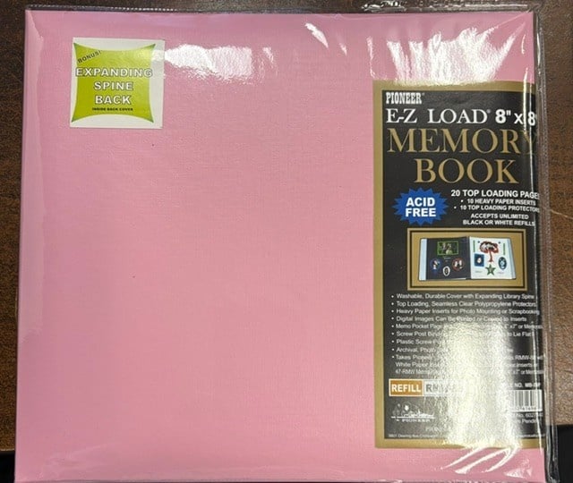 PIONEER PIONEER LEATHERETTE MEMORY BOOK PASTEL SOFT PINK 8x8 ALBUM
