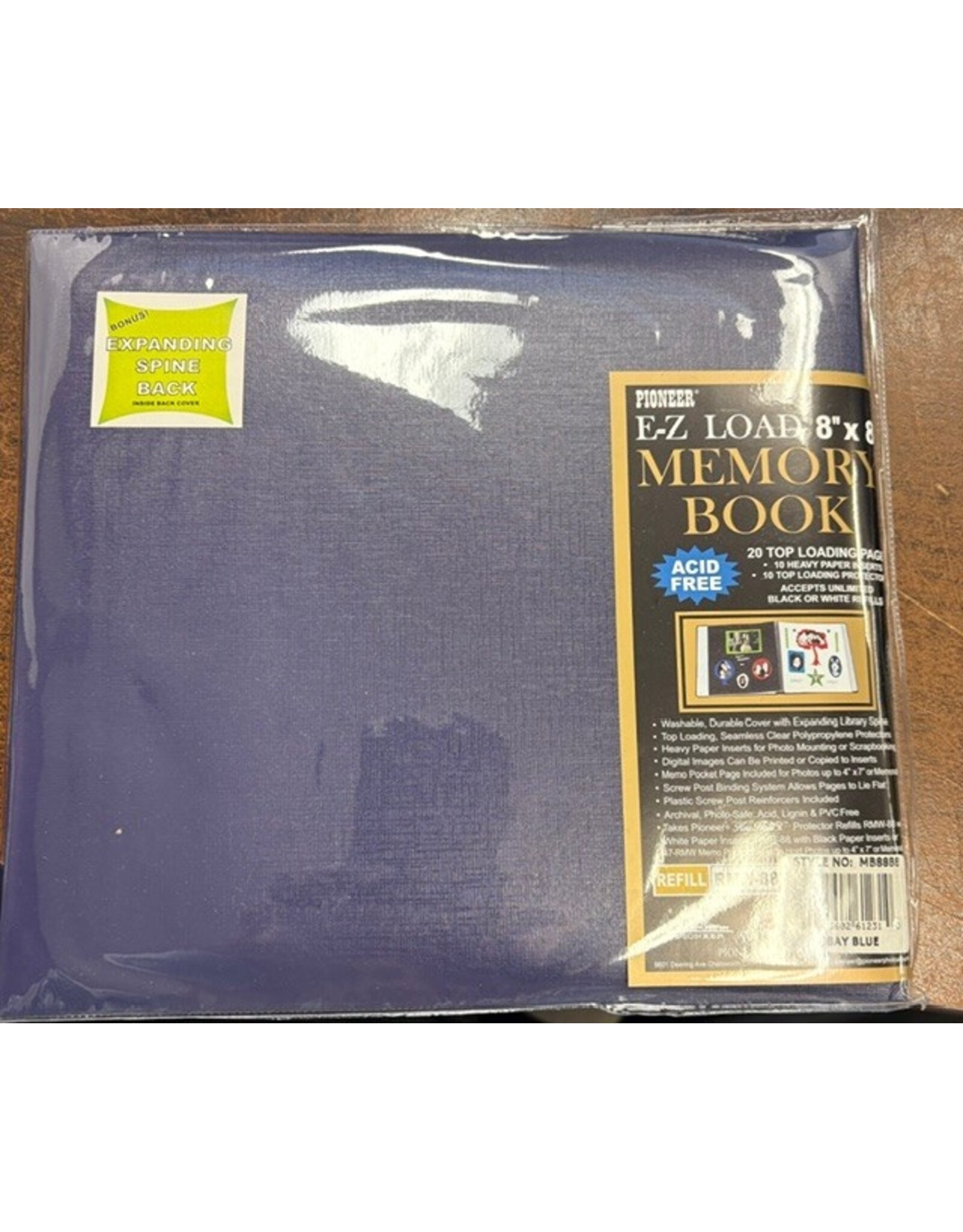 PIONEER PIONEER LEATHERETTE MEMORY BOOK BLEU DE LA BAIE 8x8 ALBUM
