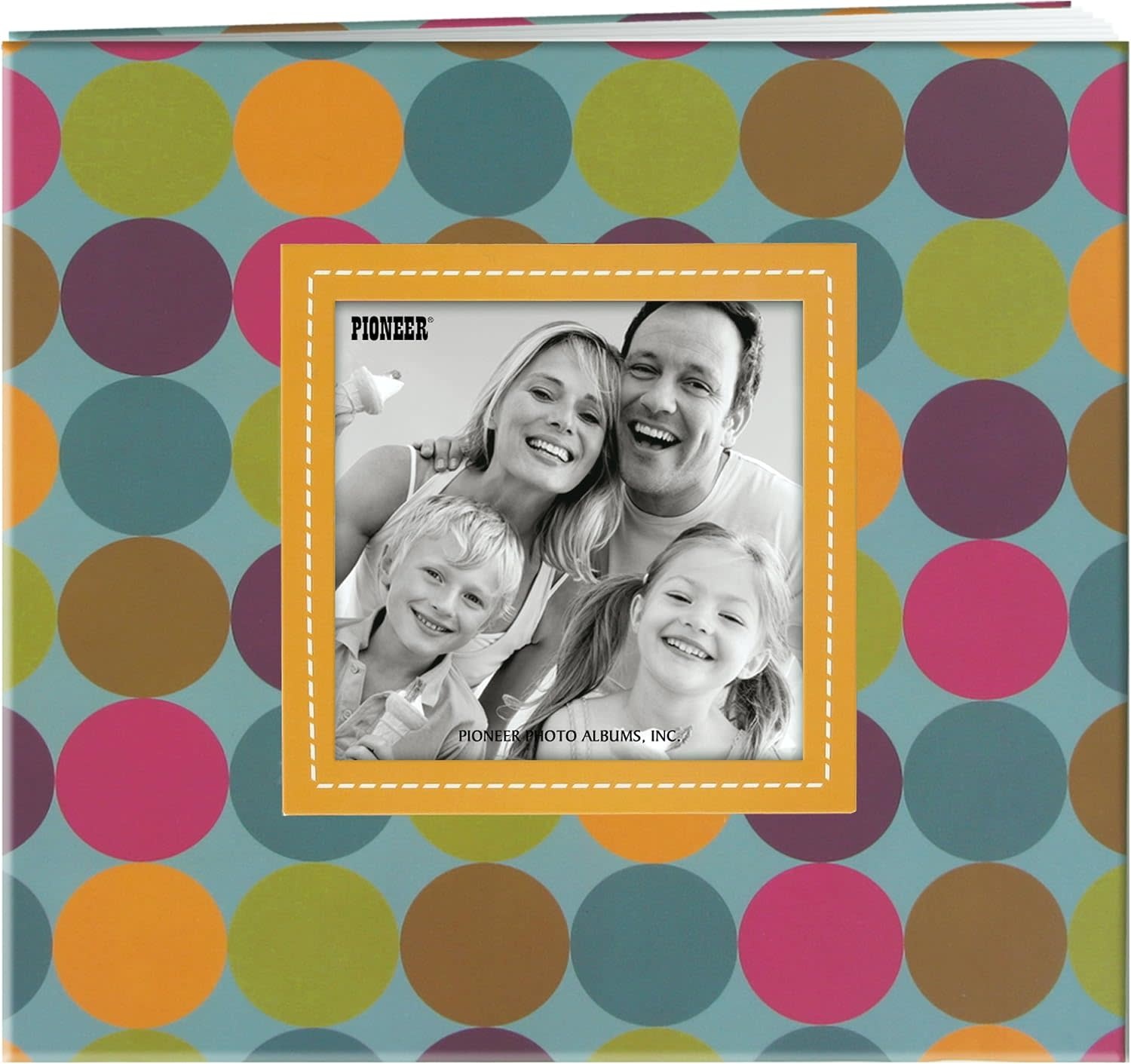 PIONEER PIONEER RAISED FRAME DOTS COVER 8x8 POST BOUND ALBUM
